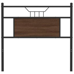 Berkfield Home Headboard Brown Oak 80 cm Engineered Wood & Steel - thumbnail 4