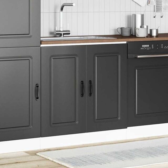 Berkfield Home Sink Base Cabinet Kalmar Black 80x46x81.5 cm Engineered Wood - image 1