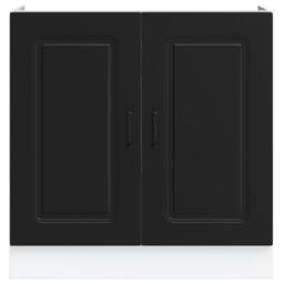 Berkfield Home Sink Base Cabinet Kalmar Black 80x46x81.5 cm Engineered Wood - thumbnail 4