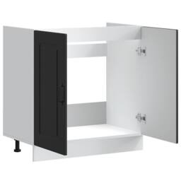 Berkfield Home Sink Base Cabinet Kalmar Black 80x46x81.5 cm Engineered Wood - thumbnail 5