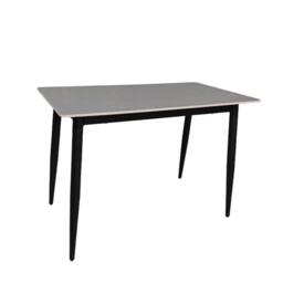 FWStyle 5 Piece Grey Marble Effect Stone Dining Table & Green Chairs Set - thumbnail 3