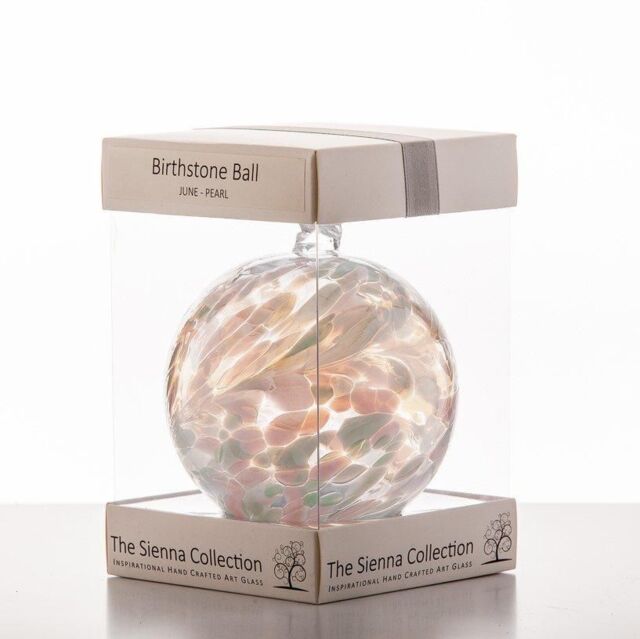 Sienna Glass Birthstone Ball June Pearl in Pale Pink - image 1