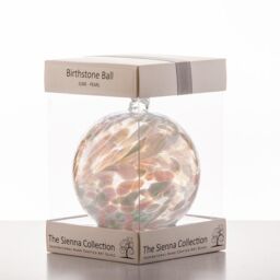 Sienna Glass Birthstone Ball June Pearl in Pale Pink