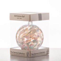 Sienna Glass Birthstone Ball June Pearl in Pale Pink - thumbnail 5