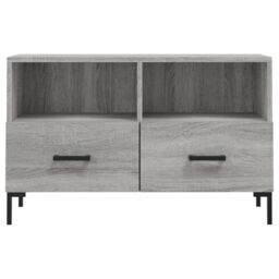 Berkfield Home TV Cabinet Grey Sonoma 80x36x50 cm Engineered Wood - Size: 80 x 36 x 50 cm - thumbnail 5