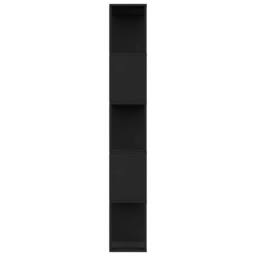 Berkfield Home Classic Book Cabinet/Room Divider Black 80x24x159 cm Engineered Wood - Size: 80 x 24 x 159 cm - thumbnail 6