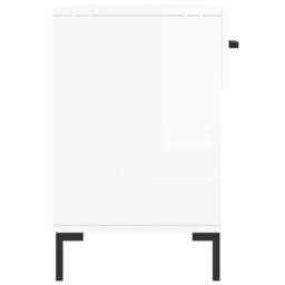 Berkfield Home Shoe Bench High Gloss White 102x35x55 cm Engineered Wood - Size: 102 x 35 x 55 cm - thumbnail 7