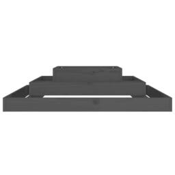 Berkfield Home Planter Grey 110x110x27 cm Solid Wood Pine - Size: 110 x 110 x 27 cm - thumbnail 4