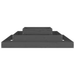 Berkfield Home Planter Grey 110x110x27 cm Solid Wood Pine - Size: 110 x 110 x 27 cm - thumbnail 5