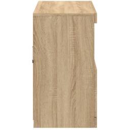 Berkfield Home Sideboard with LED Lights Sonoma Oak 81x37x67 cm in Brown - Size: 81 x 37 x 67 cm - thumbnail 8