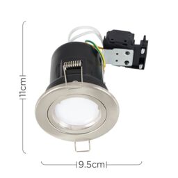 ValueLights Downlight Twist Fire Rated Ceiling Light Fitting 4 Pack With Cool White Bulbs in Silver - thumbnail 4
