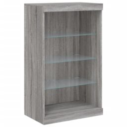 Berkfield Home Sideboard with LED Lights Grey Sonoma 181.5x37x100 cm - thumbnail 9