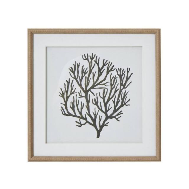 Lemon Pavilion Furniture and Decor Atol Coral Art Mounted in Beaded Frame - L2 x W40 x H40 cm - Brown - image 1