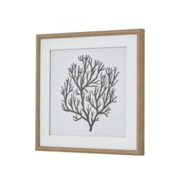 Lemon Pavilion Furniture and Decor Atol Coral Art Mounted in Beaded Frame - L2 x W40 x H40 cm - Brown - thumbnail 2
