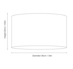 Happy Homewares Contemporary & Sleek Linen Fabric Lampshade in Teal - Size: 12 inches - thumbnail 8