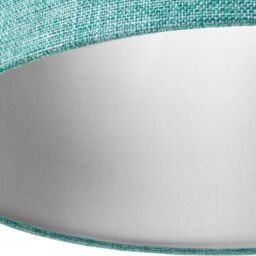 Happy Homewares Contemporary & Sleek Linen Fabric Lampshade in Teal - Size: 12 inches - thumbnail 3