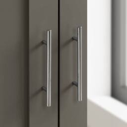 Birlea Highgate 3 Door Wardrobe With Mirror in Dark Grey - Size: Large - thumbnail 2