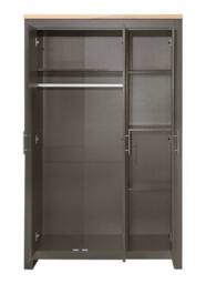 Birlea Highgate 3 Door Wardrobe With Mirror in Dark Grey - Size: Large - thumbnail 6
