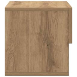 Berkfield Home Durable Wall-mounted Bedside Cabinet Artisian Oak in Brown - thumbnail 7