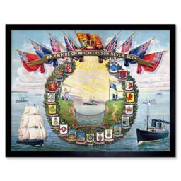 "Artery8 Book Cover British Empire Seamen's Hospital 12x16"" Framed Art Print in Blue - Size: W12"" x H16""" - thumbnail 1