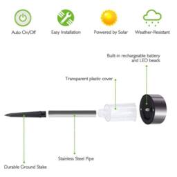 SPETLEK 12 Pack Stainless Steel Solar LED Light - thumbnail 2