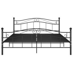 Berkfield Home Bed Frame Black Metal 140x200 cm - thumbnail 3