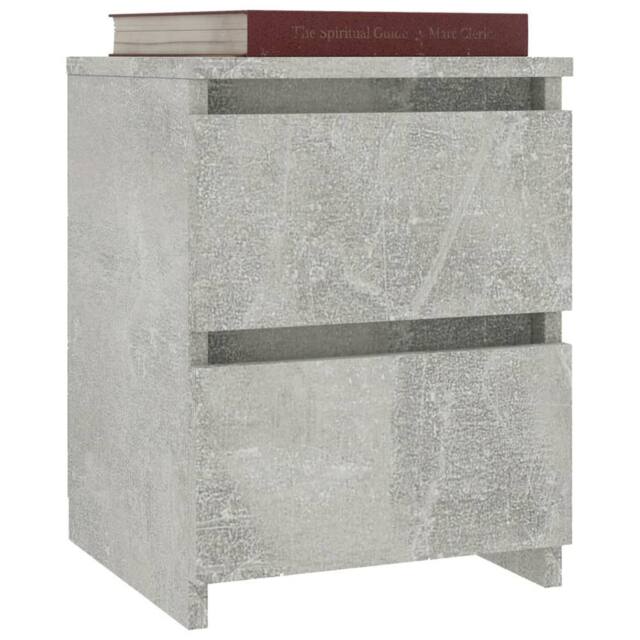 Berkfield Home Elegant Bedside Cabinets 2 pcs Concrete Grey 30x30x40 cm Engineer - Size: 30 x 30 x 40 cm - image 1