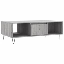 Berkfield Home Decorative Coffee Table Grey Sonoma 104x60x35 cm Engineered Wood - Size: 104 x 60 x 35 cm - thumbnail 3