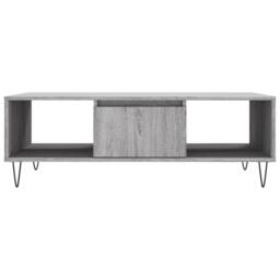 Berkfield Home Decorative Coffee Table Grey Sonoma 104x60x35 cm Engineered Wood - Size: 104 x 60 x 35 cm - thumbnail 5