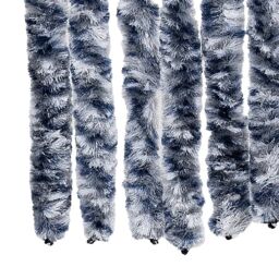 Berkfield Home Fly Curtain Blue & White 100x230 cm Chenille - thumbnail 6