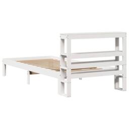 Berkfield Home Beautiful Bed Frame with Headboard without Mattress White 75x190 - Size: Small Single - thumbnail 6