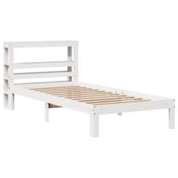 Berkfield Home Beautiful Bed Frame with Headboard without Mattress White 75x190 - Size: Small Single - thumbnail 1
