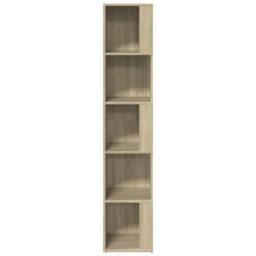 Berkfield Home Stylish Corner Cabinet Sonoma Oak 33x33x164.5 cm Engineered Wood in Light Tan - thumbnail 6