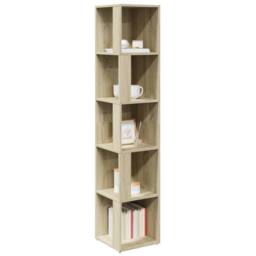 Berkfield Home Stylish Corner Cabinet Sonoma Oak 33x33x164.5 cm Engineered Wood in Light Tan - thumbnail 4