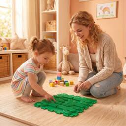 CASART 6 PCS Tactile Sensory Mats for Kids Adults Interlocking Puzzle in Yellow - thumbnail 7