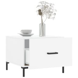 Berkfield Home Coffee Tables 2pcs High Gloss White 50x50x40 cm Engineered Wood - Size: 50 x 50 x 40 cm - thumbnail 4