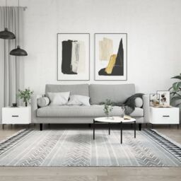 Berkfield Home Coffee Tables 2pcs High Gloss White 50x50x40 cm Engineered Wood - Size: 50 x 50 x 40 cm
