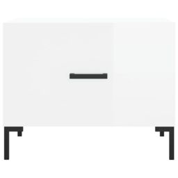 Berkfield Home Coffee Tables 2pcs High Gloss White 50x50x40 cm Engineered Wood - Size: 50 x 50 x 40 cm - thumbnail 6