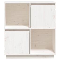 Berkfield Home Sideboard White 74x35x80 cm Solid Wood Pine - Size: 74 x 35 x 80 cm - thumbnail 6