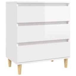 Berkfield Home Sideboard High Gloss White 60x35x70 cm Engineered Wood - Size: 60 x 35 x 70 cm - thumbnail 3