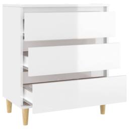 Berkfield Home Sideboard High Gloss White 60x35x70 cm Engineered Wood - Size: 60 x 35 x 70 cm - thumbnail 7