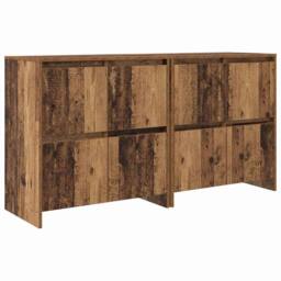 Berkfield Home Sideboard 2 pcs Old wood 70 x 41 x 75 cm Engineered wood in Brown - thumbnail 1