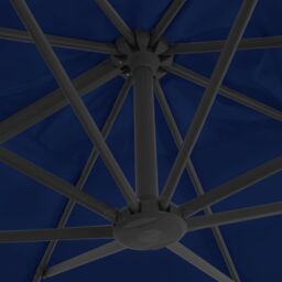 Berkfield Home Cantilever Umbrella with Aluminium Pole 3x3 m Azure Blue - thumbnail 6