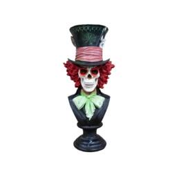 Gifts Direct 2 U Halloween Skeleton Resin Skull Ornament - Bust Hatter