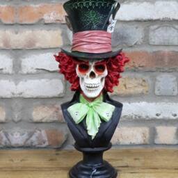 Gifts Direct 2 U Halloween Skeleton Resin Skull Ornament - Bust Hatter - thumbnail 5