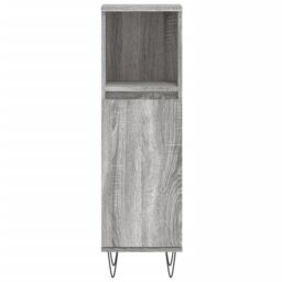 Berkfield Home Bathroom Cabinet Grey Sonoma 30x30x100 cm Engineered Wood - Size: 30 x 30 x 100 cm - thumbnail 5