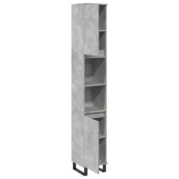 Berkfield Home Bathroom Cabinet Concrete Grey 30x30x190 cm Engineered Wood - Size: 30 x 30 x 190 cm - thumbnail 7