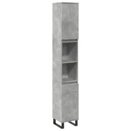 Berkfield Home Bathroom Cabinet Concrete Grey 30x30x190 cm Engineered Wood - Size: 30 x 30 x 190 cm - thumbnail 2