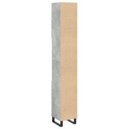 Berkfield Home Bathroom Cabinet Concrete Grey 30x30x190 cm Engineered Wood - Size: 30 x 30 x 190 cm - thumbnail 6