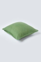 Homescapes Cotton Rajput Ribbed Cushion Cover in Olive - Size: 45 cm x 45 cm - thumbnail 3